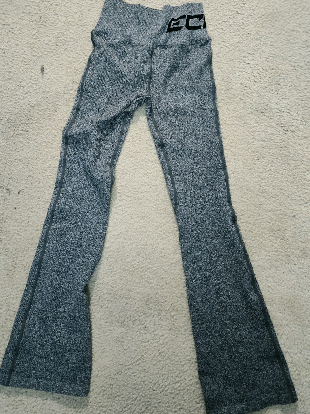 ECHT Arise Comfort Flare Leggings - Charcoal Grey Melange - Size M